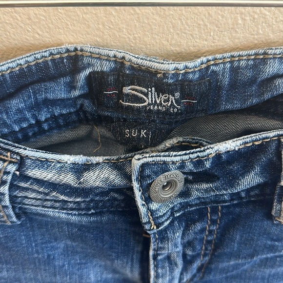 Silver Suki Skinny Jeans Distressed Stretch Mid Rise Womens Size 30 - Picture 6 of 15